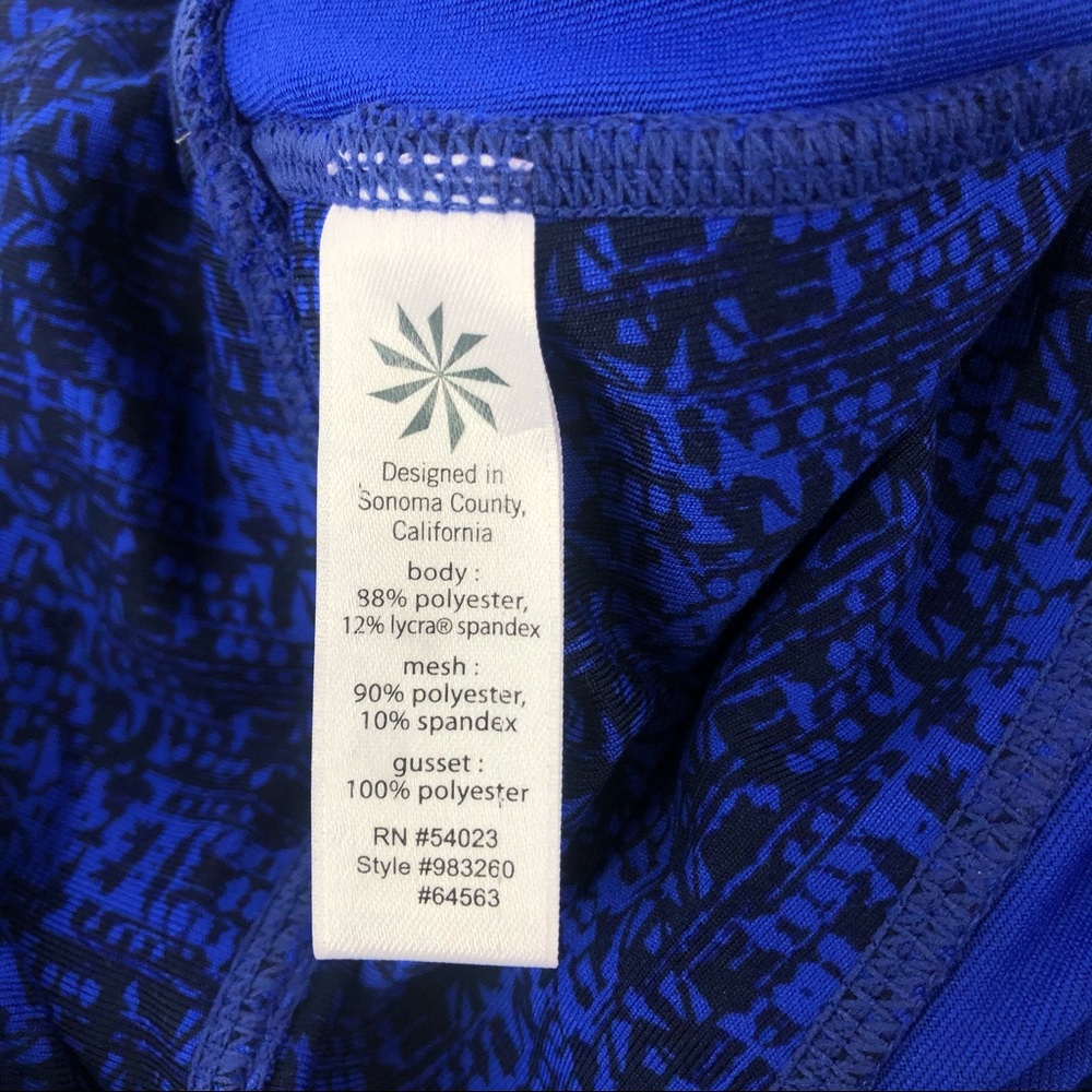 Athleta Blue and Black Cropped Workout Leggings - Picture 8 of 13